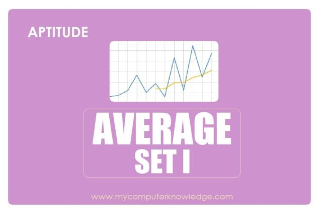 Aptitude Average Set I