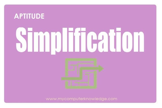 Aptitude Simplification