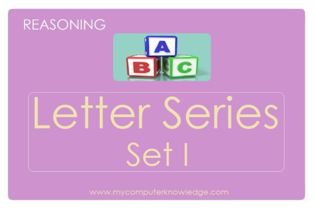 Letter Series Set I
