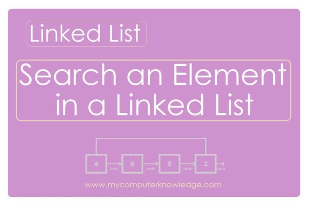 Search an element in a Linked List